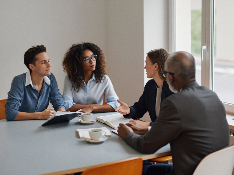 Besprechung im Team